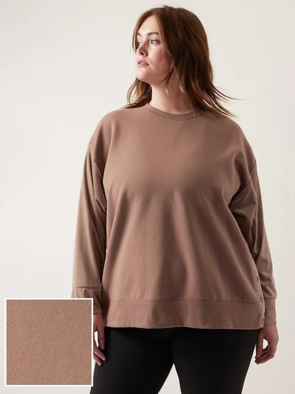 NWT ATHLETA retroplush velvet crewneck sweatshirt (L)